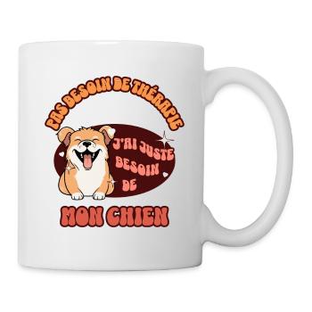 Besoin de mon chien - Mug blanc - blanc - Droite