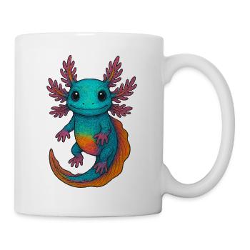 Axolotl, Colorful Axolotl - Mug - white - Right