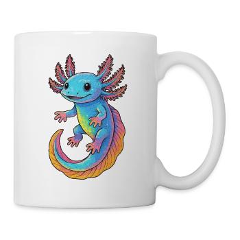 Axolotl, Colorful Axolotl - Mug - white - Right