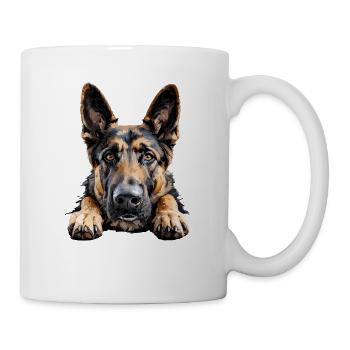 Loyal German Shepherd View - Mug - white - Right