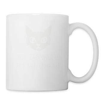 80% Baumwolle – 20% Katzenhaare - Tasse - Weiß - Rechts