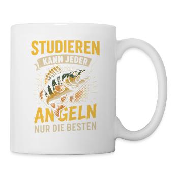 Fishing instead of studying – Funny saying - Mug - white - Right