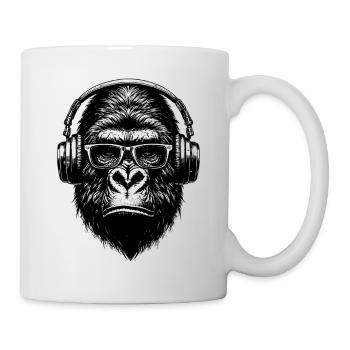 Musik Gorilla - Tasse - Weiß - Rechts