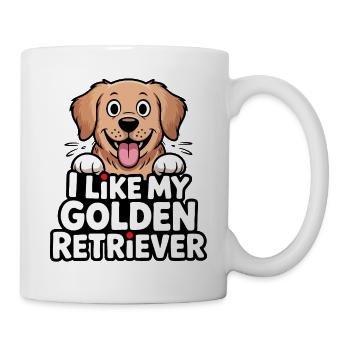 J’aime mon Golden Retriever Hundeliebe - Mug blanc - blanc - Droite
