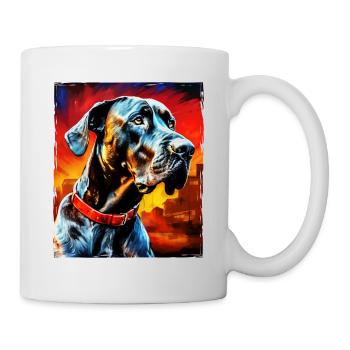 Great Dane Dog Portrait - Mug - white - Right