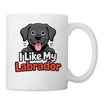 J’aime mon chien labrador que j’adore - Mug blanc - blanc - Droite