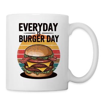 Burger Day is every day - Mug - white - Right