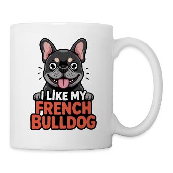 J’aime mon bouledogue français Love - Mug blanc - blanc - Droite