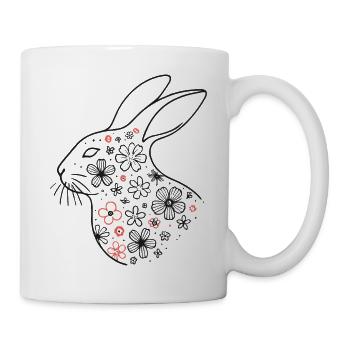 Easter Floral Bunny Vintage Retro Style - Mug - white - Right