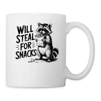 raton laveur collations drôles humour dire - Mug blanc - blanc - Droite