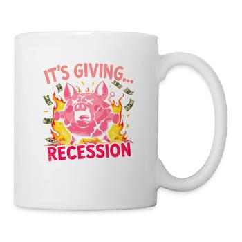 Recession Meme – Economic Crisis with Humor - Mug - white - Right