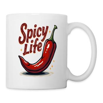 Spicy Life – Chili Vibes für jeden Tag - Tasse - Weiß - Rechts