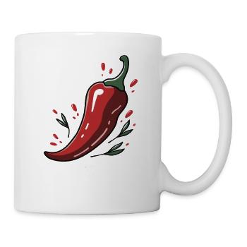 Spicy Life – Chili Vibes für jeden Tag - Tasse - Weiß - Rechts