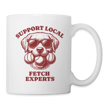 Support Local Fetch experts Labrador Retriever - Mug - white - Right