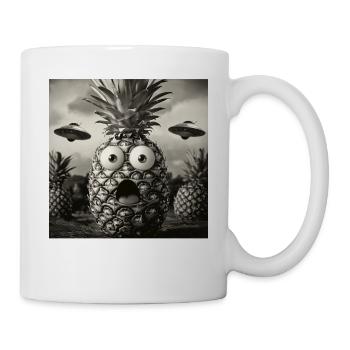 Ananas - Tasse - Weiß - Rechts