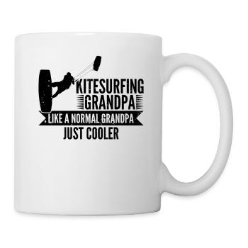 Kitesurf Papi comme un Papi normal tout simplement - Mug blanc - blanc - Droite