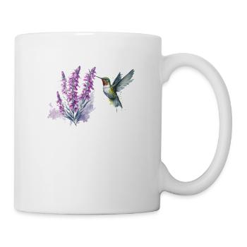 Watercolor Hummingbird Lavender Nectar - Mug - white - Right