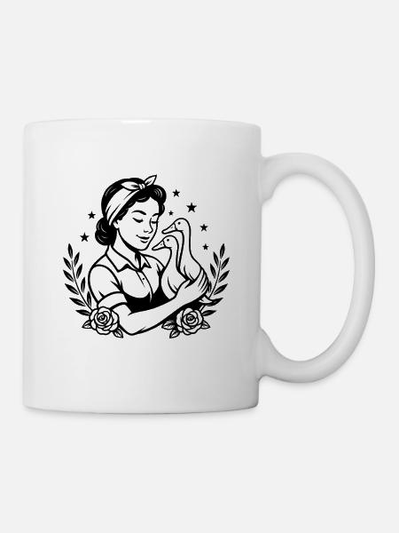 Lustiges Laufenten Entenmama Enten Laufenten - Tasse - Weiß