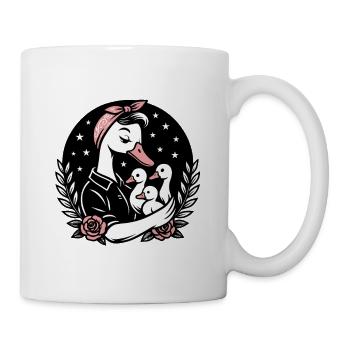 Canards Maman Canard Maman Canetons Canards - Mug blanc - blanc - Droite