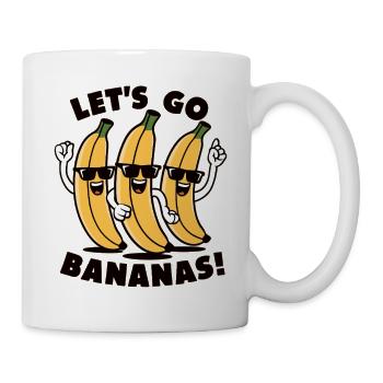 Tanzende Bananen mit Sonnenbrille - Tasse - Weiß - Rechts