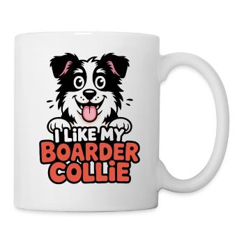 I like my Boarder Collie Hundeliebe - Tasse - Weiß - Rechts