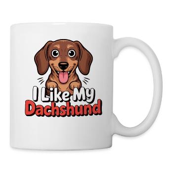 J’aime mon Chien Teckel Love - Mug blanc - blanc - Droite
