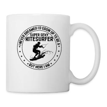 Kiteboarding - Je grandirais pour être un super sexy - Mug blanc - blanc - Droite