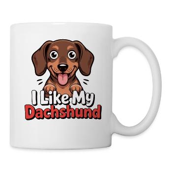 J’aime mon Chien Teckel Love - Mug blanc - blanc - Droite