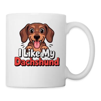 J’aime mon Chien Teckel Love - Mug blanc - blanc - Droite