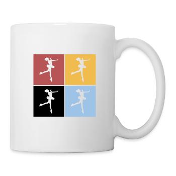 Quadrate Eiskunstlauf Sport Hobby - Tasse - Weiß - Rechts
