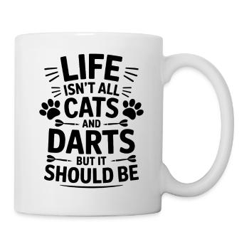 Fléchettes Dire Chats Fléchettes Drôles Fléchettes Cadeau - Mug blanc - blanc - Droite