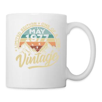 Birthday Vintage May 1977 original May 1977 - Mug - white - Right