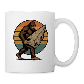 Bigfoot with Arrowhead Arrowhead Flint - Mug - white - Right
