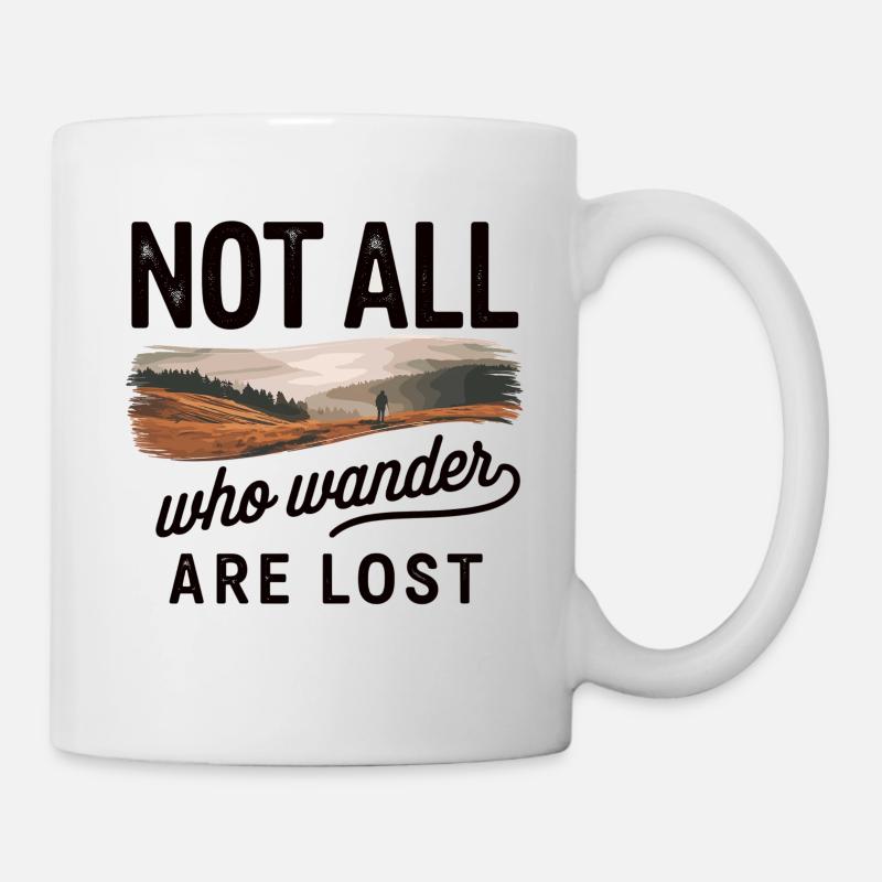 Abenteuer ruft – Wander Shirt - Tasse - Weiß