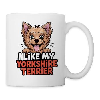J’aime mon Yorkshire Terrier Hundeliebe - Mug blanc - blanc - Droite