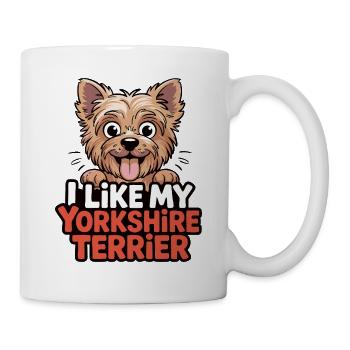 J’aime mon Yorkshire Terrier Hundeliebe - Mug blanc - blanc - Droite