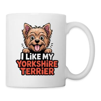 J’aime mon Yorkshire Terrier Hundeliebe - Mug blanc - blanc - Droite