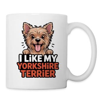J’aime mon Yorkshire Terrier Hundeliebe - Mug blanc - blanc - Droite
