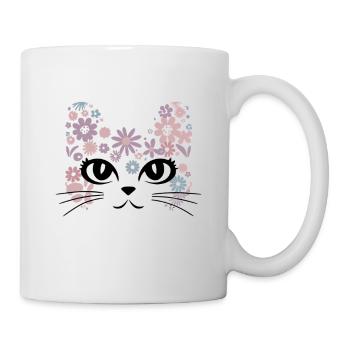 Délice de chat fleuri pour fleur et - Mug blanc - blanc - Droite