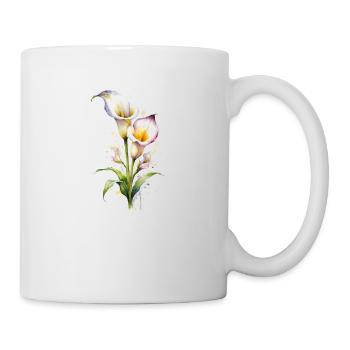 Lys Calla Aquarelle Elégants - Mug blanc - blanc - Droite