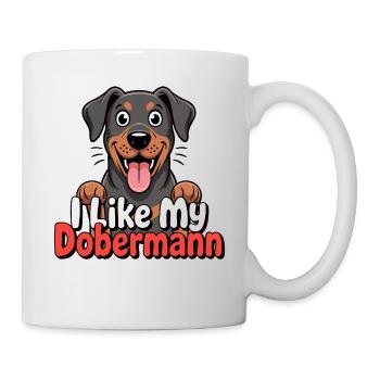 I like my Dobermann Hundeliebe - Tasse - Weiß - Rechts