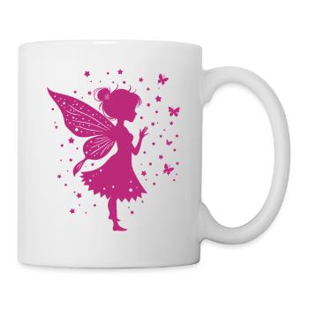 Magical fairy with flowers and butterflies - Mug - white - Right