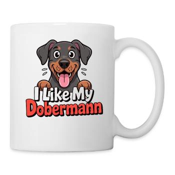 I like my Dobermann Hundeliebe - Tasse - Weiß - Rechts