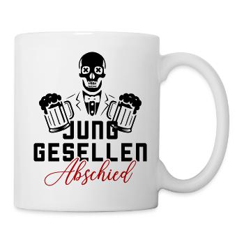 Junggesellen Abschied Bier Lustig - Tasse - Weiß - Rechts
