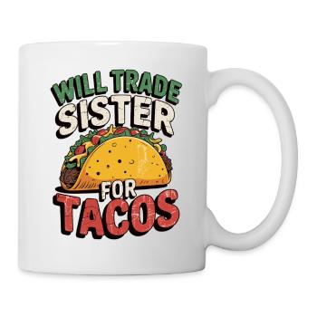 Déclaration de t-shirt taco drôle - Mug blanc - blanc - Droite