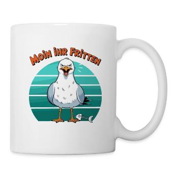 Moin ihr Fritten Möwe Hamburg Hamburger Nordsee - Mug blanc - blanc - Droite