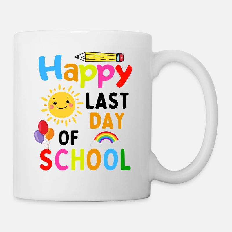 Letzter Schultag Spruch Schulende Design - Tasse - Weiß