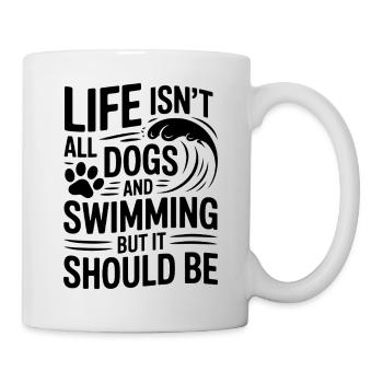 Natation Dire Chiens Drôle Natation Cadeau - Mug blanc - blanc - Droite