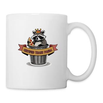 Certified Trash Panda – Raccoon with Crown - Mug - white - Right