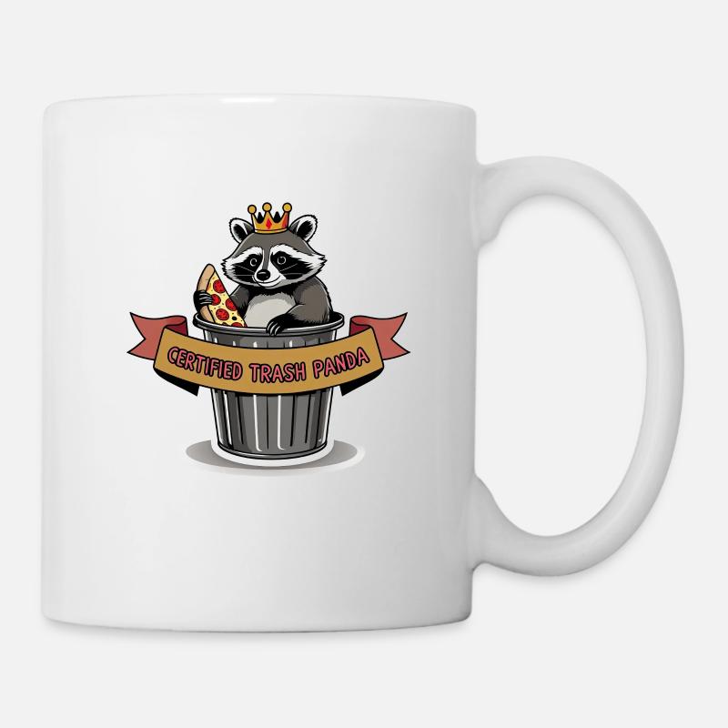 Certified Trash Panda – Waschbär mit Krone - Tasse - Weiß